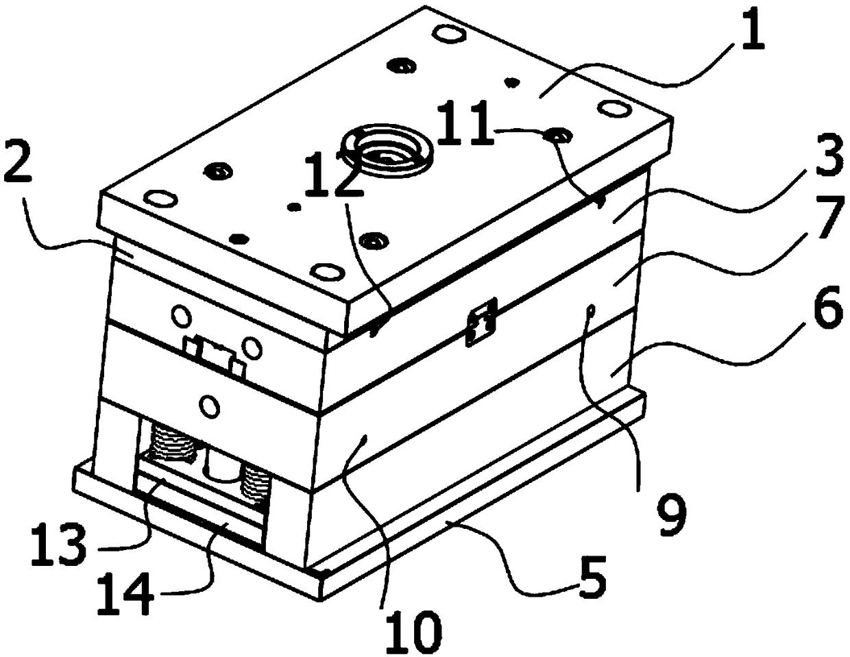 Glass light guide plate injection mold and light guide plate injection molding process