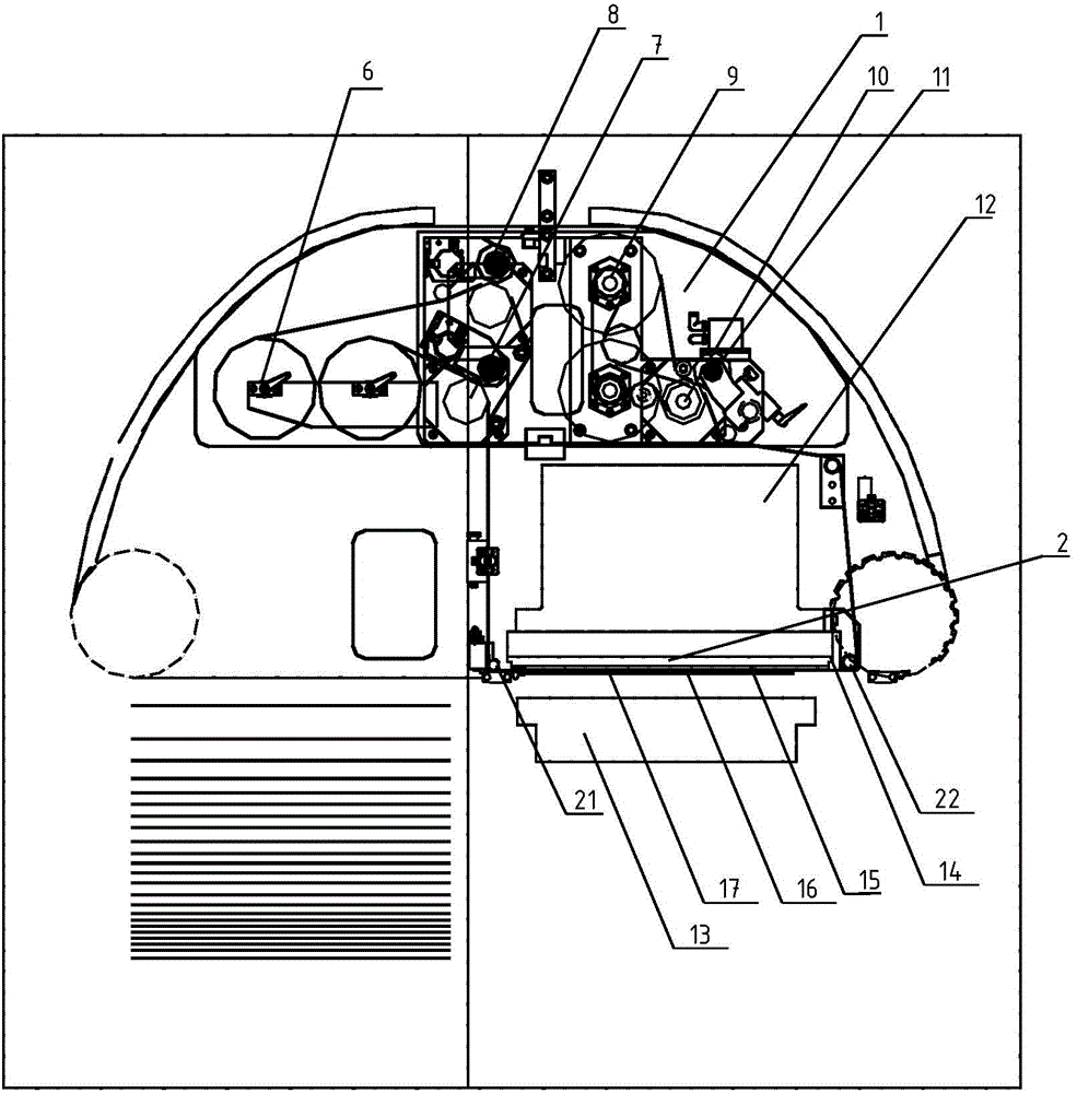 Vertical foil feeding and collecting integrated hot stamping machine