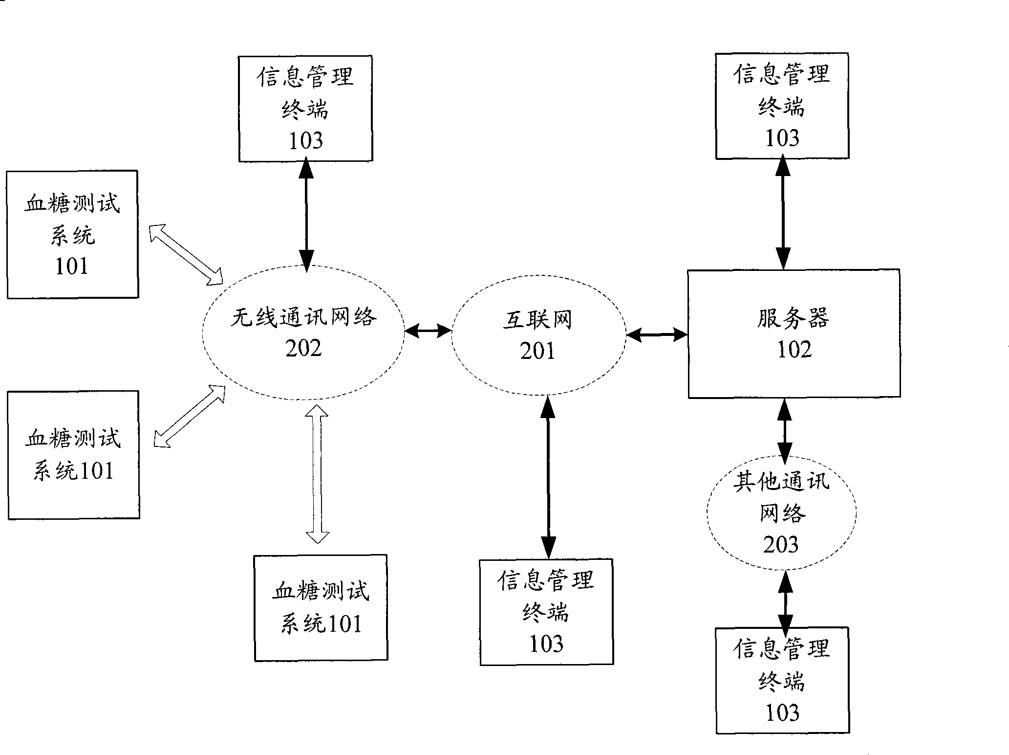 Blood sugar test system