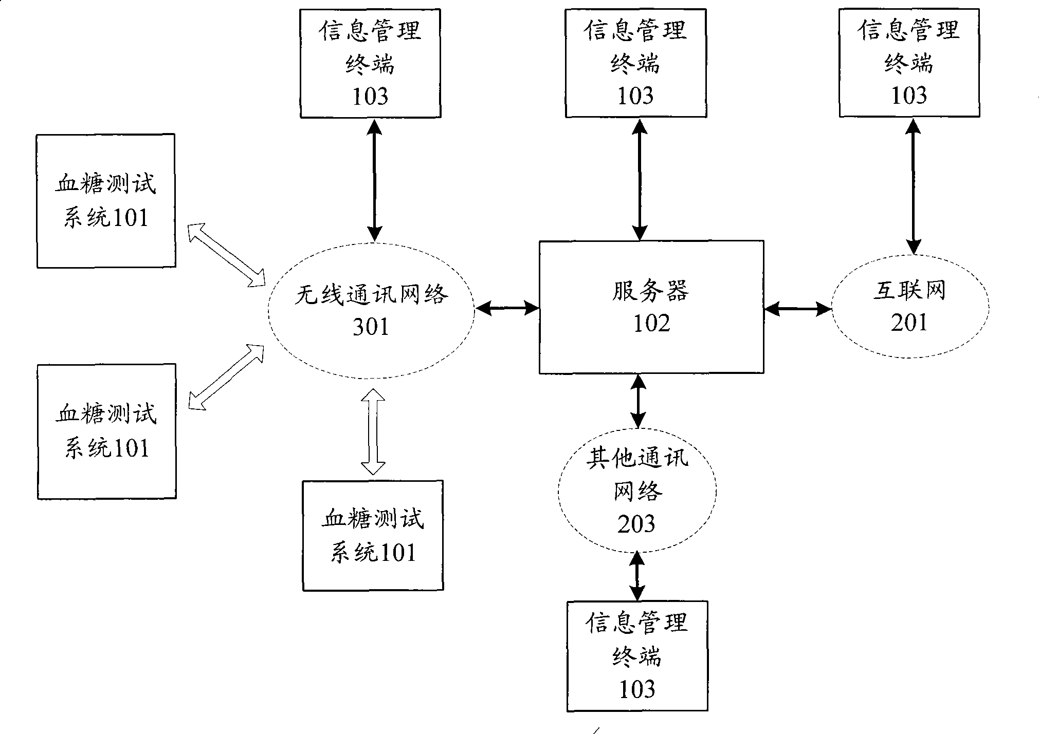 Blood sugar test system