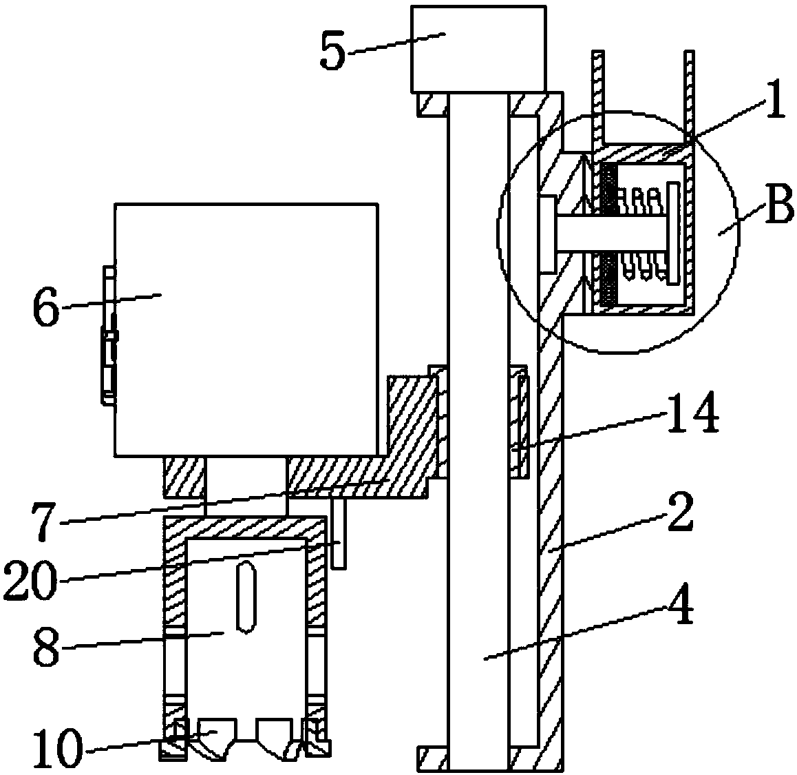 Building concrete performance detection sampling device