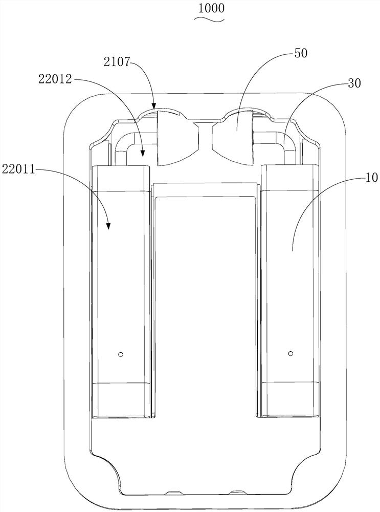 Attached earphone storage device and earphone kit