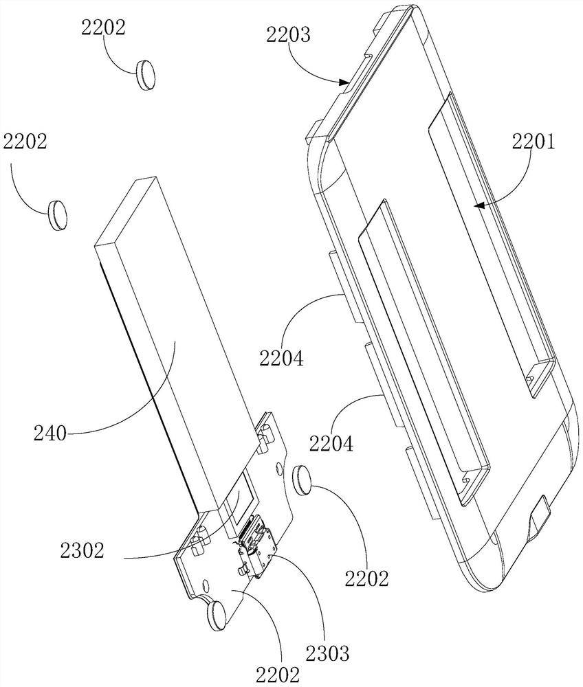 Attached earphone storage device and earphone kit