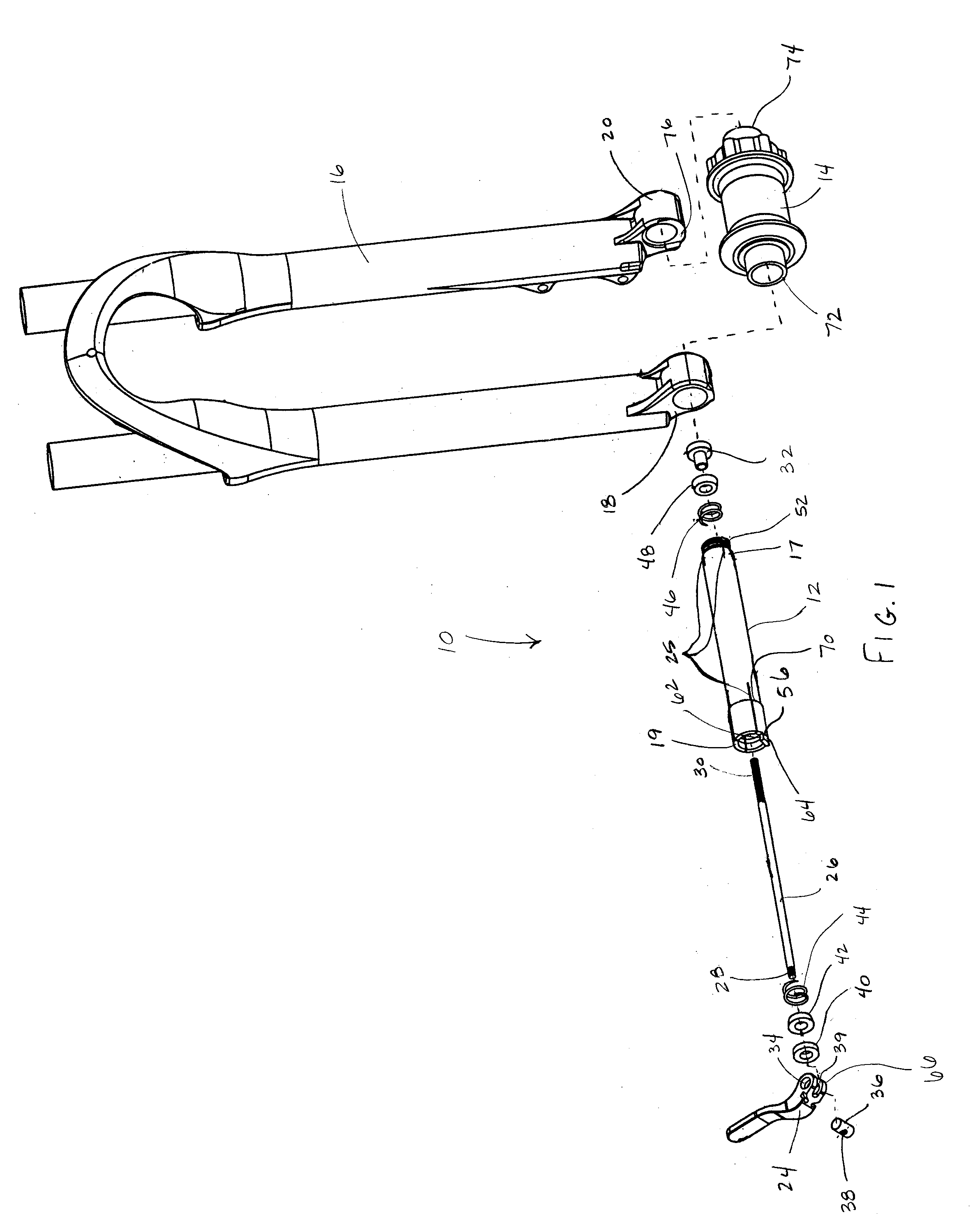 Axle assembly for mounting a wheel to a vehicle