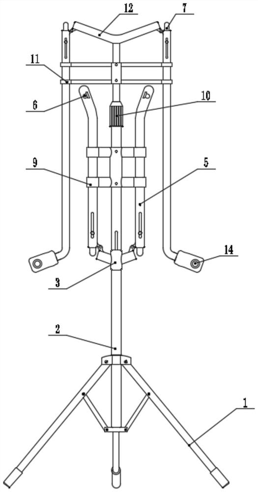 An anti-alteration support mechanism for projection equipment screen