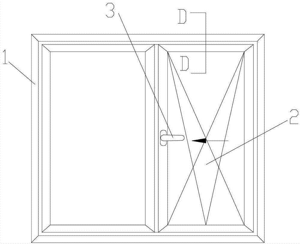 Inward sliding window