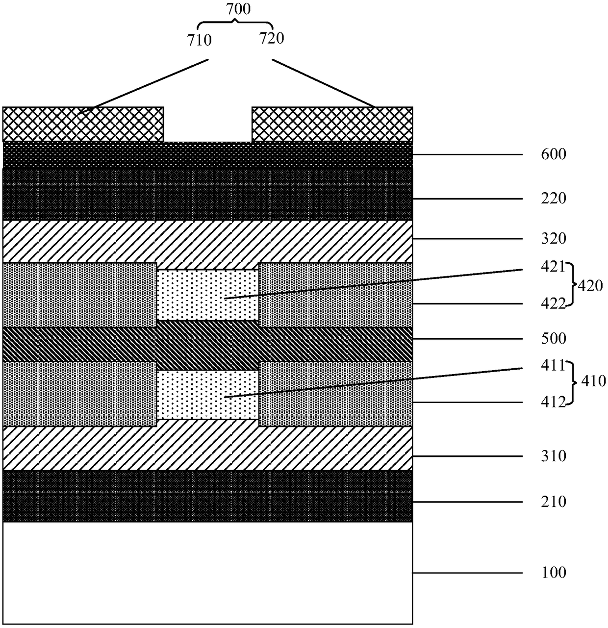 VCSEL chip improving laser gain and preparation method thereof