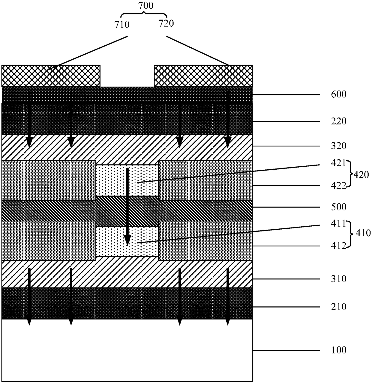 VCSEL chip improving laser gain and preparation method thereof