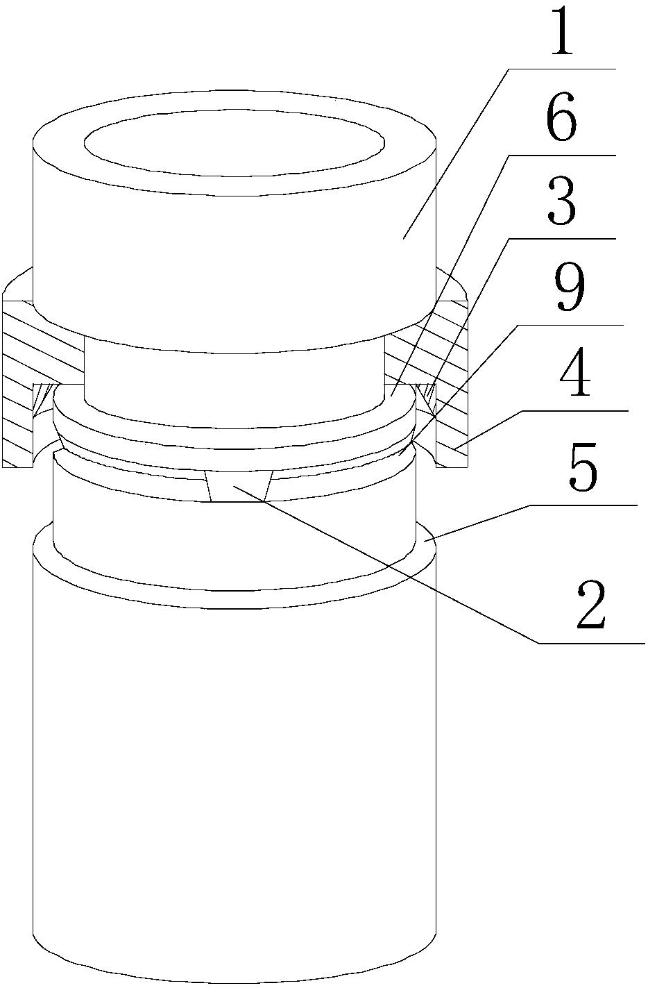 Steel bar connection component for construction of high-rise building bearing piles