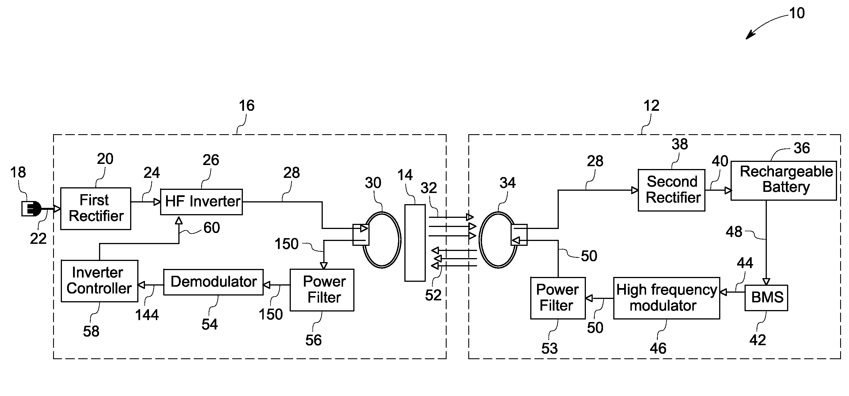 System and method for contactless power transfer in implantable devices