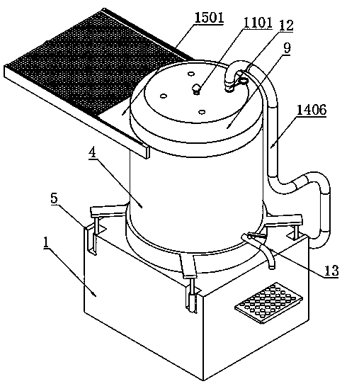 Decocting equipment for production of traditional Chinese medicinal hypertensive tea