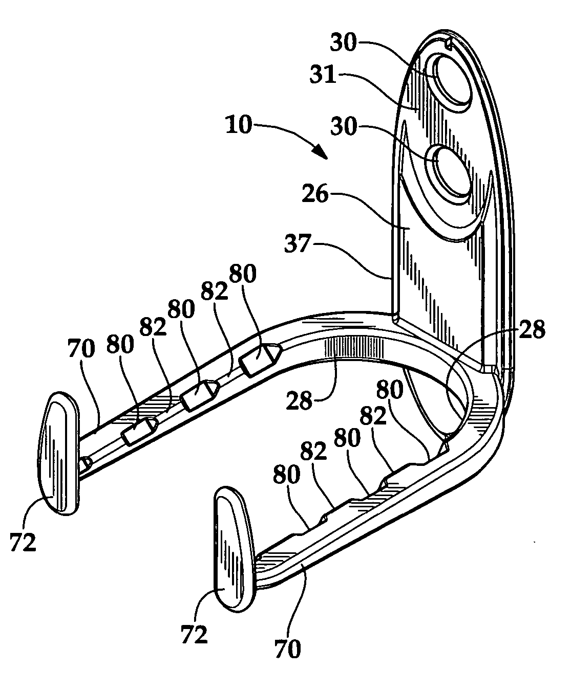 Three piece garage hook