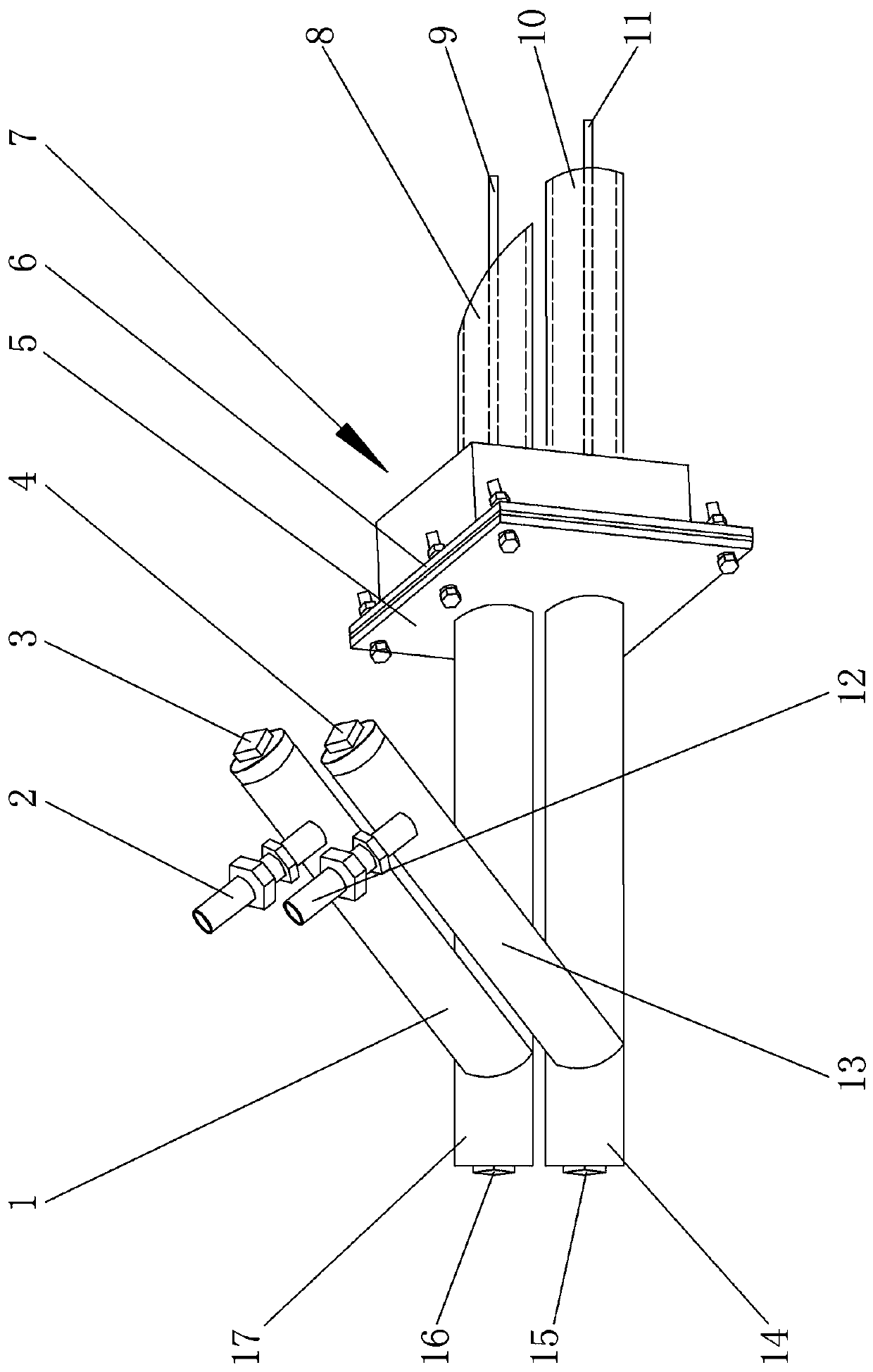 Primary wind speed wear-resistant type measuring device