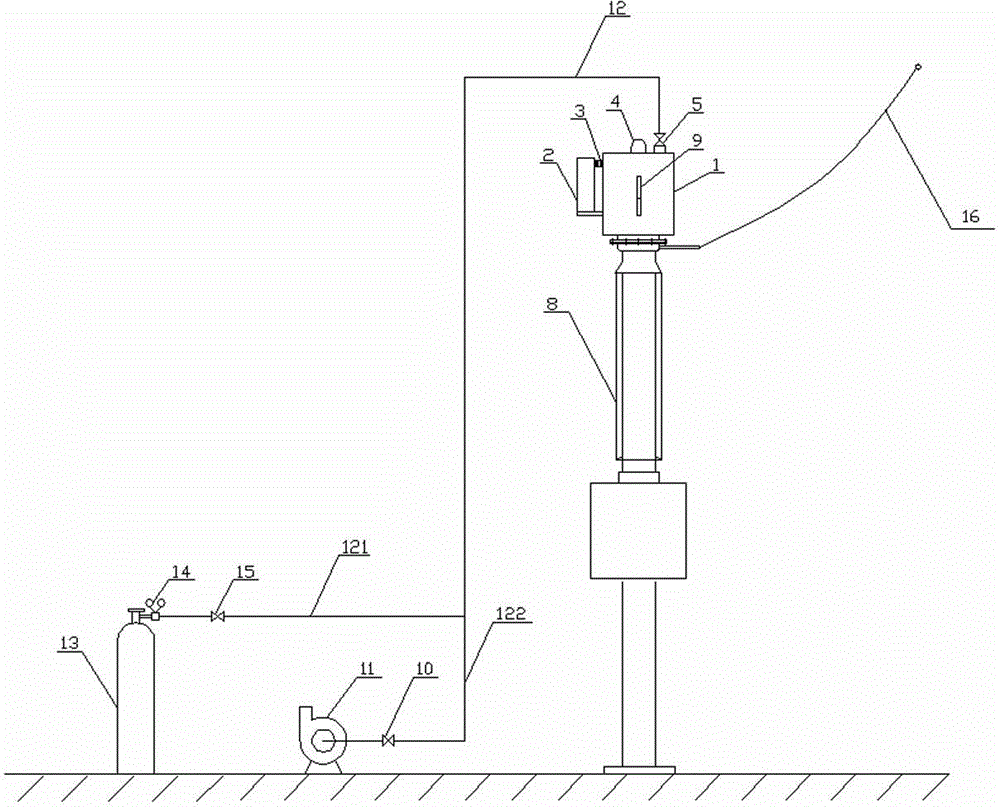 SF 6 sealing pot protective device and using method for electric high-pressure oil-filling mutual inductor