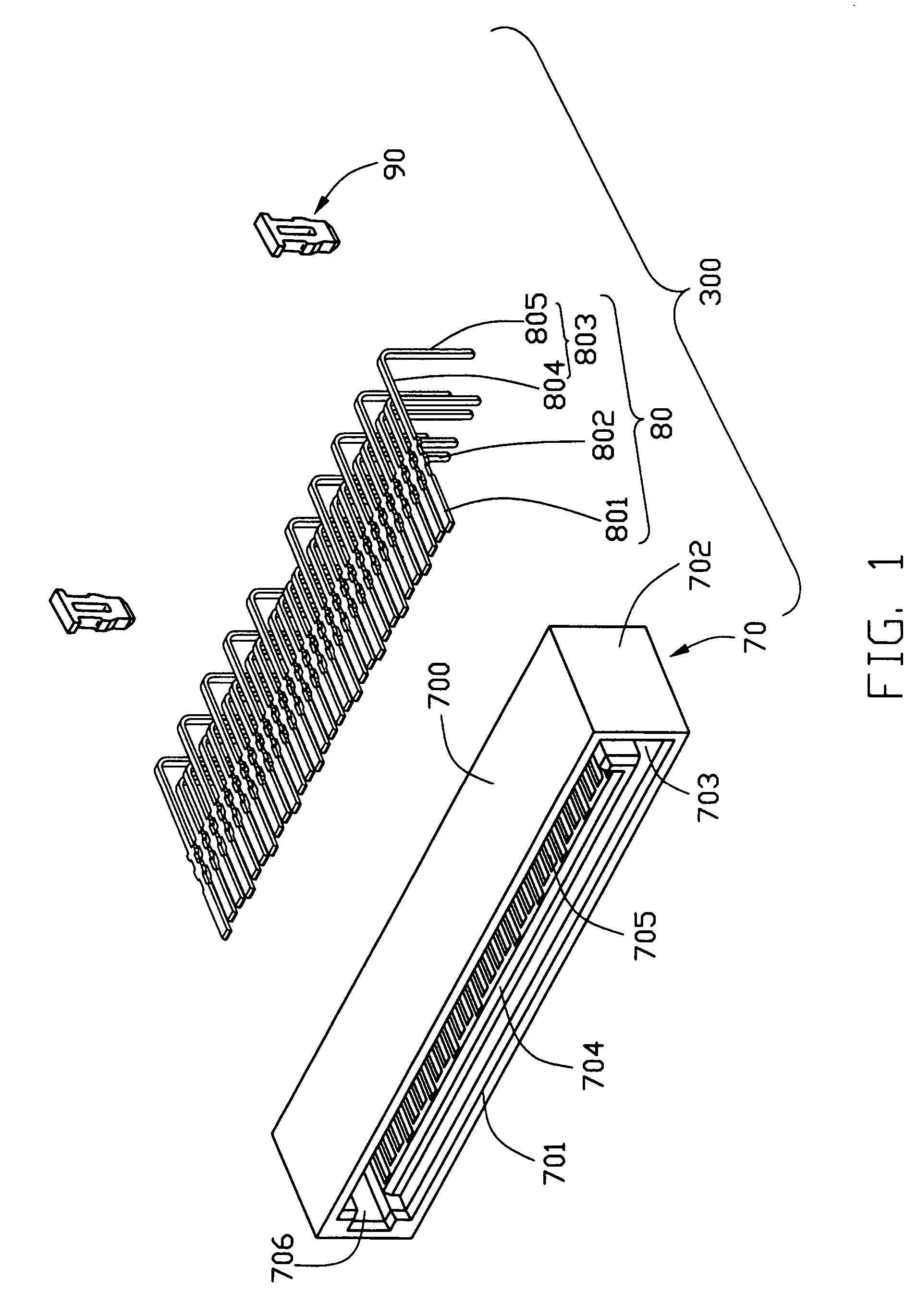 Serial ata connector with right angle contact