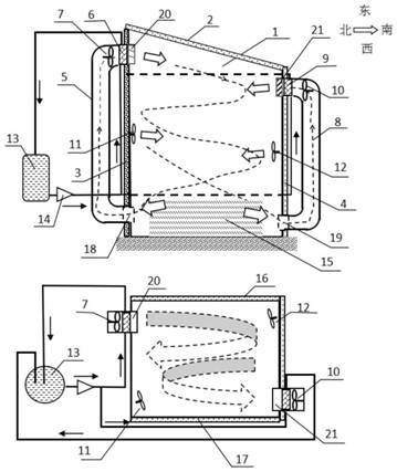 Crop phytotron capable of accurately and uniformly controlling temperature of cyclone airflow