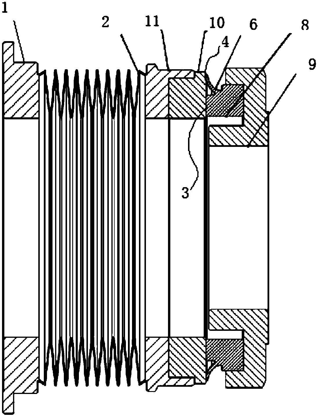 Lip-shaped mechanical seal device