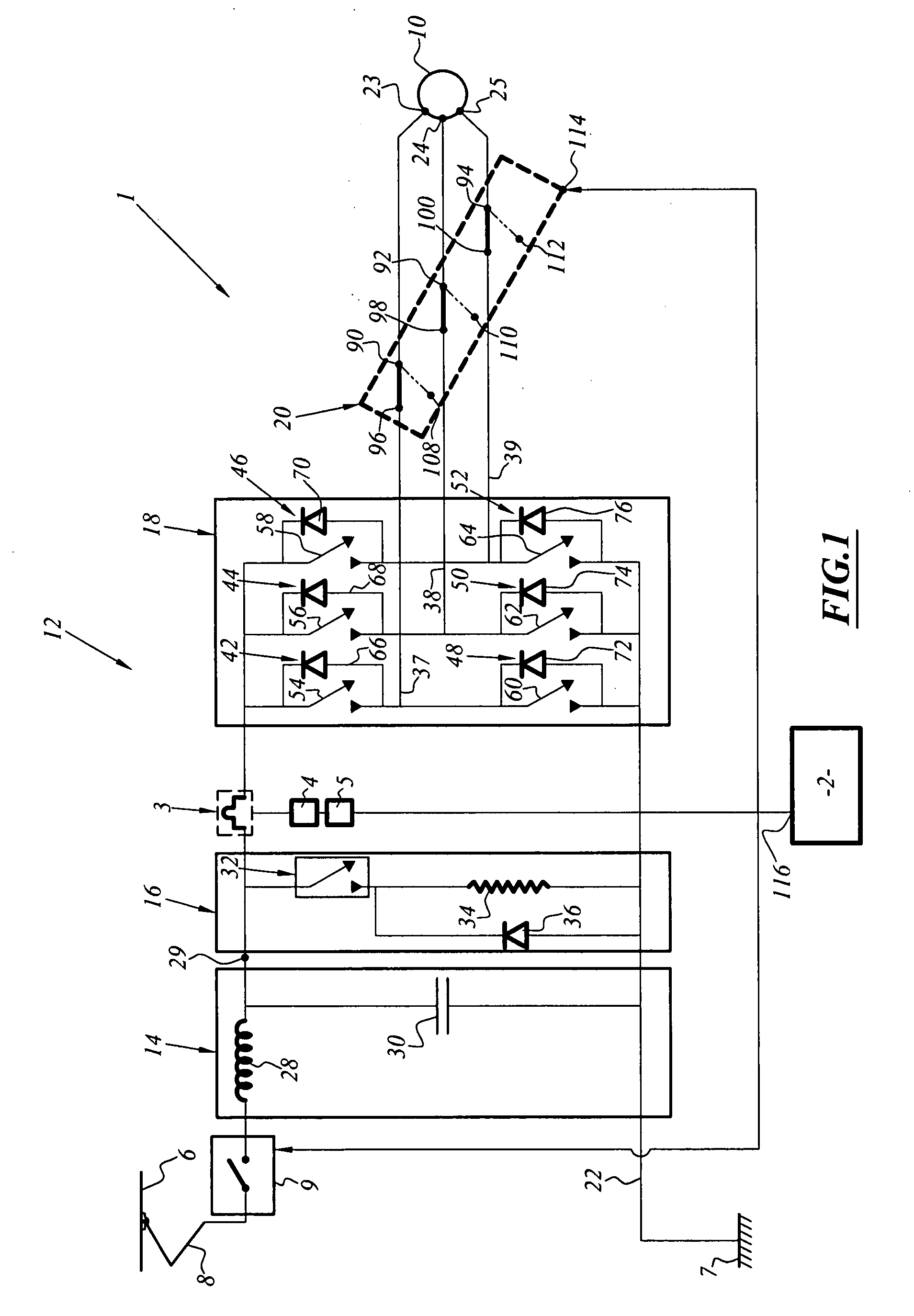 Safety device for detecting inadequate electric braking and commutation to a safety brake