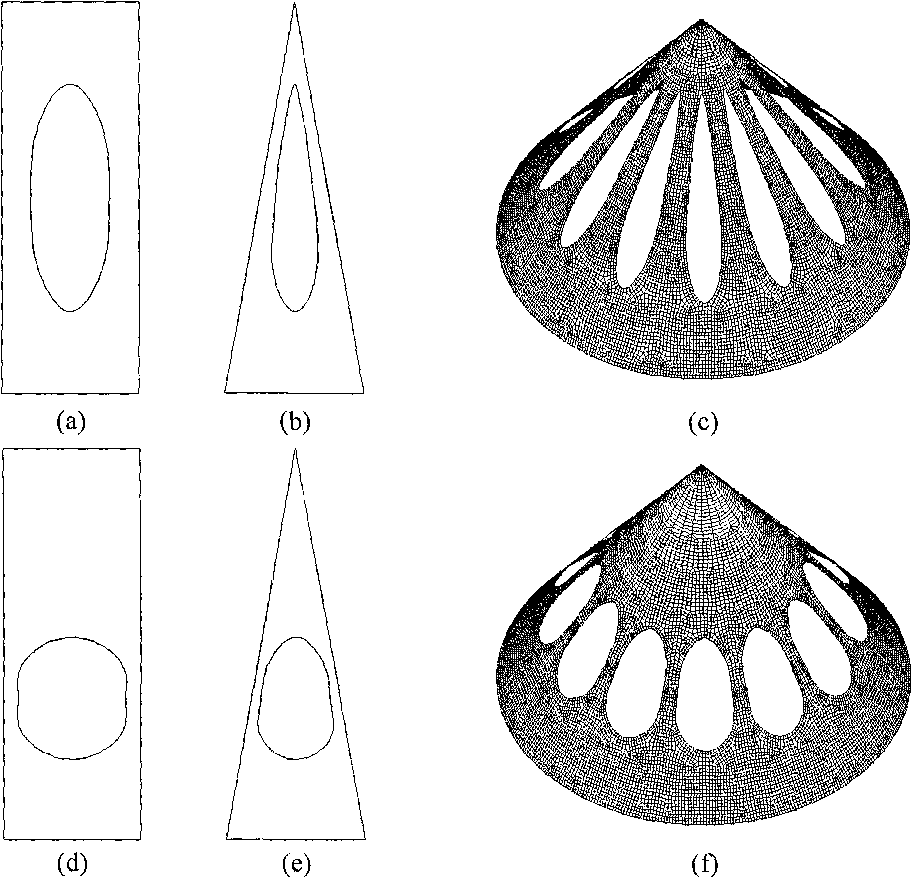 Space hole optimization design method of thin-wall curved-surface structure with holes