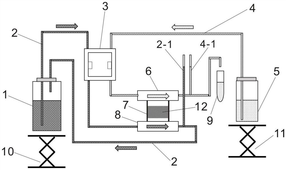 A device and method for measuring the diffusion coefficient of rock