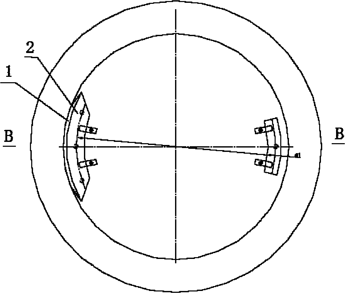 Grinding device of upper guide bearing bushing and lower guide bearing bushing of hydroelectric unit generator