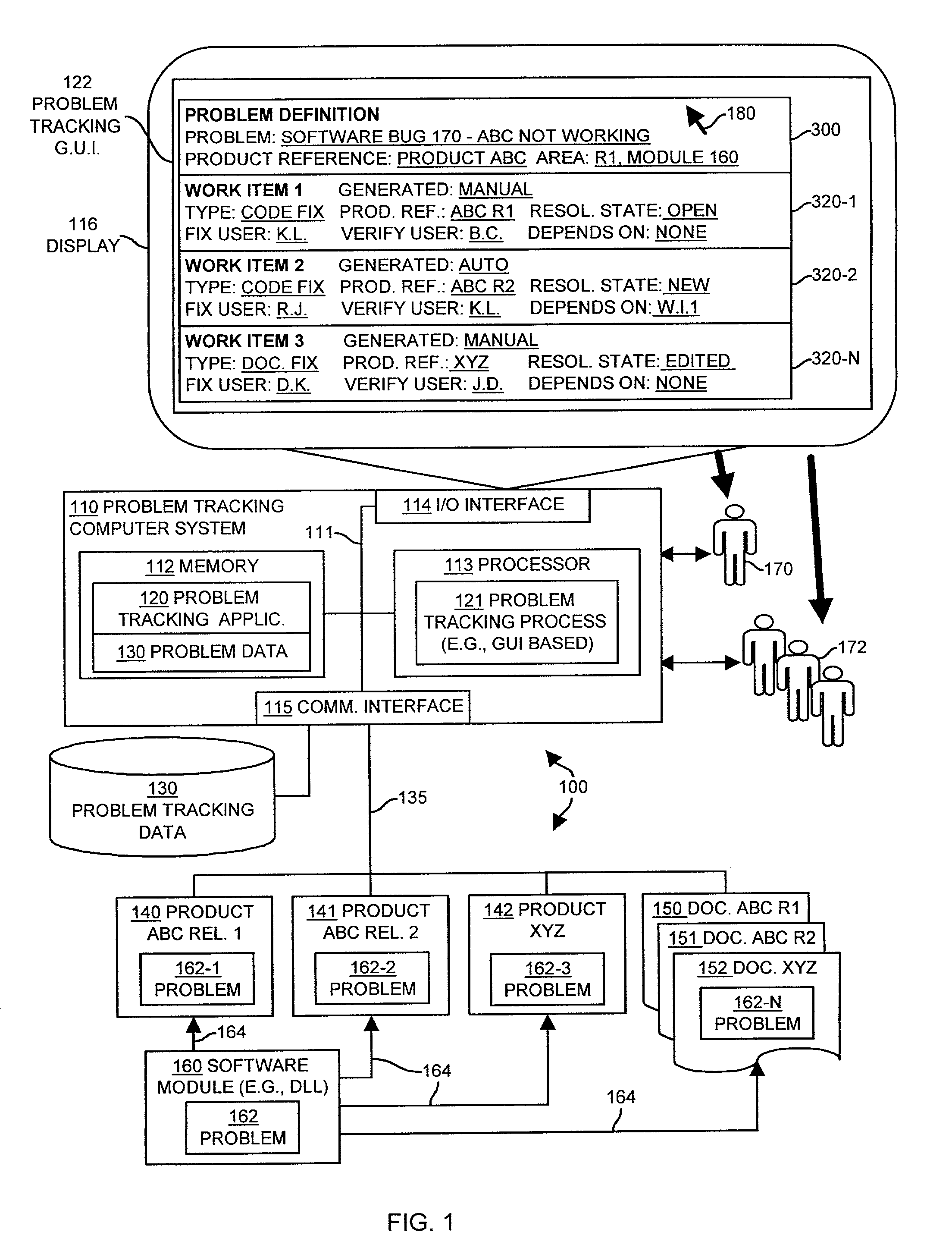 Methods and apparatus for tracking problems using a problem tracking system