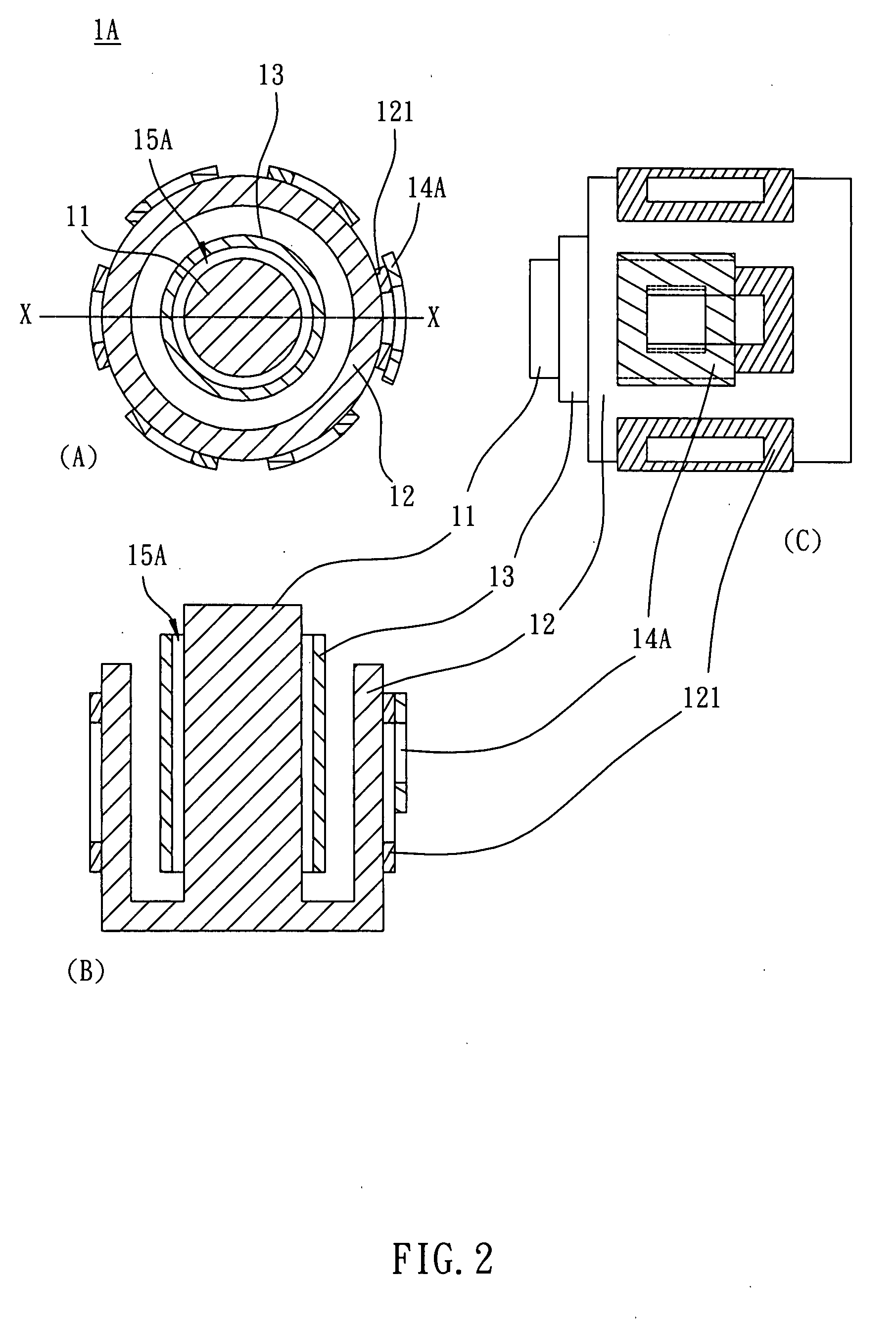 Motor with air bearing structure