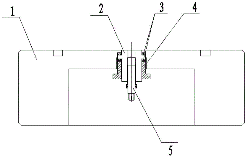 Shock wave pressure test installation structure for shock tube calibration