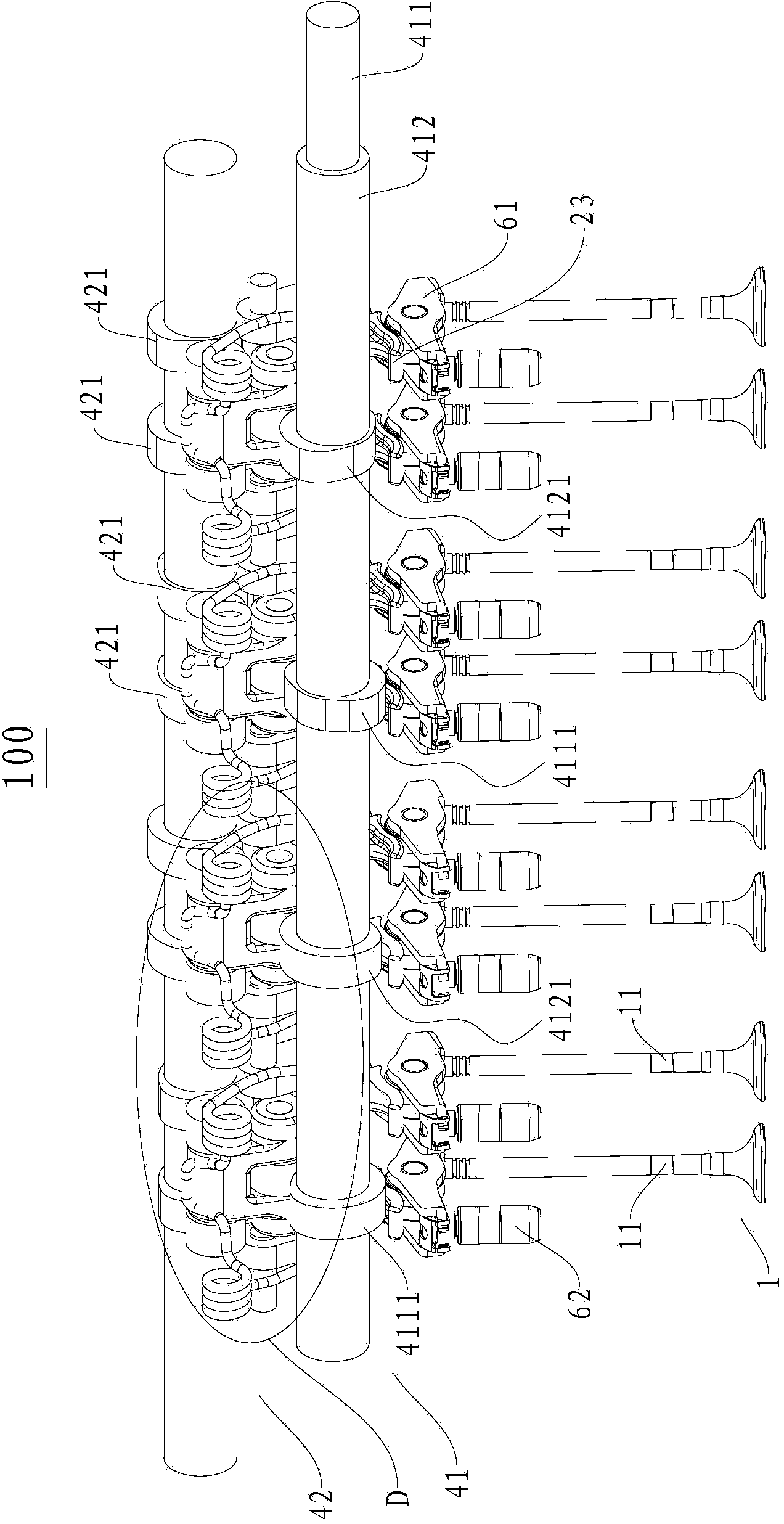 Valve timing mechanism for engine and vehicle with same