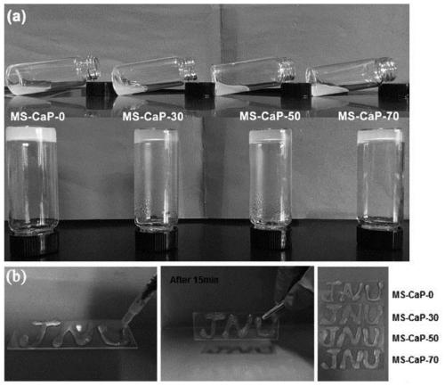 Pre-mineralization natural polysaccharide based hydrogel and preparation method and application thereof