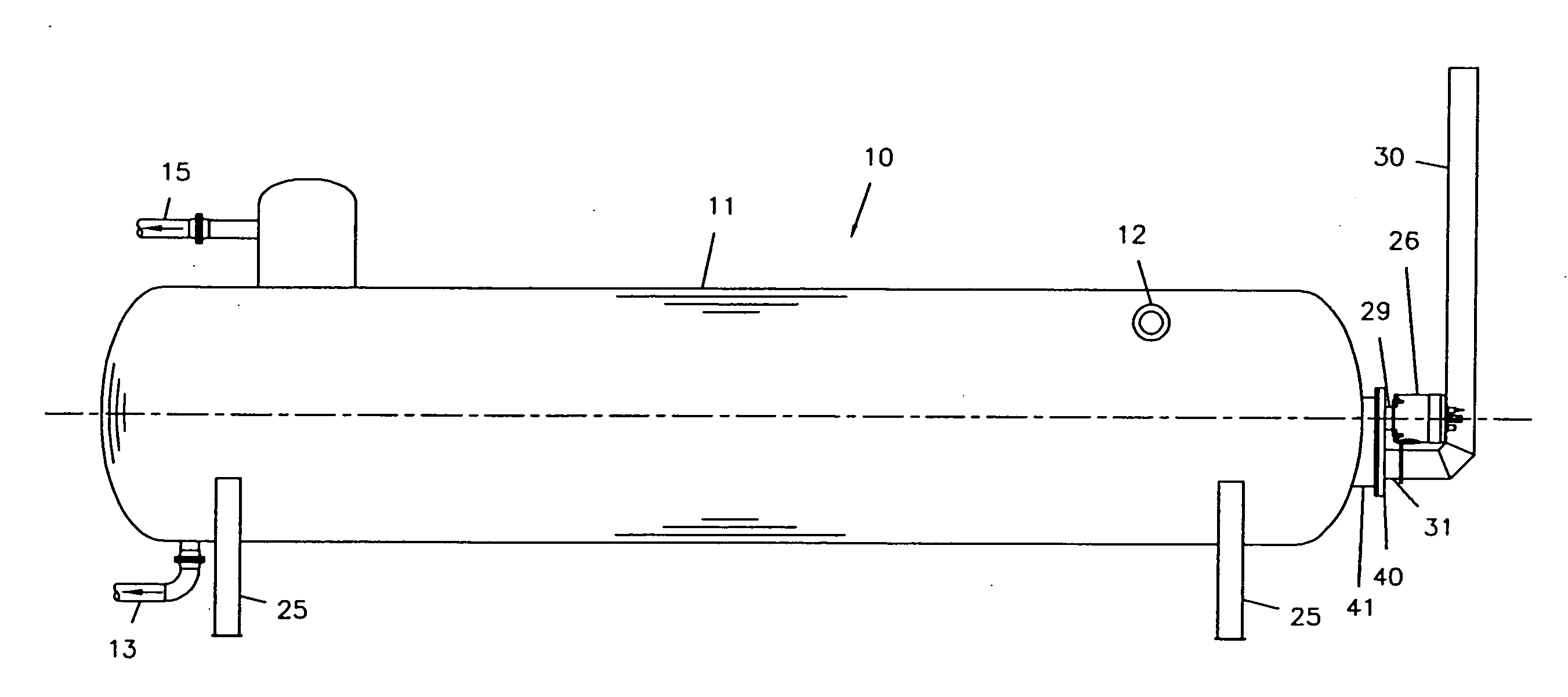 Heated separation vessel for well fluids