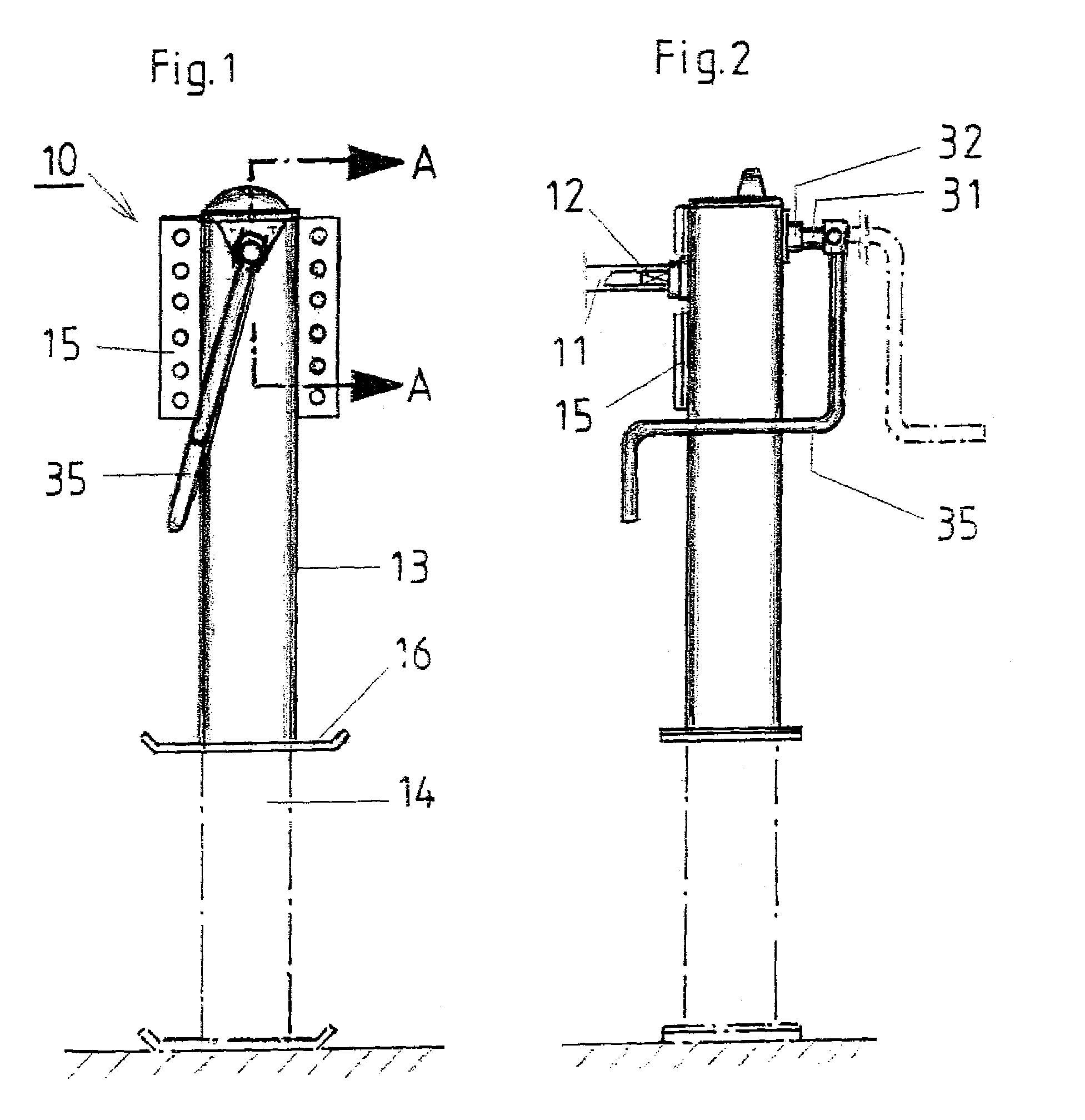 Height adjustable support for semitrailers or the like