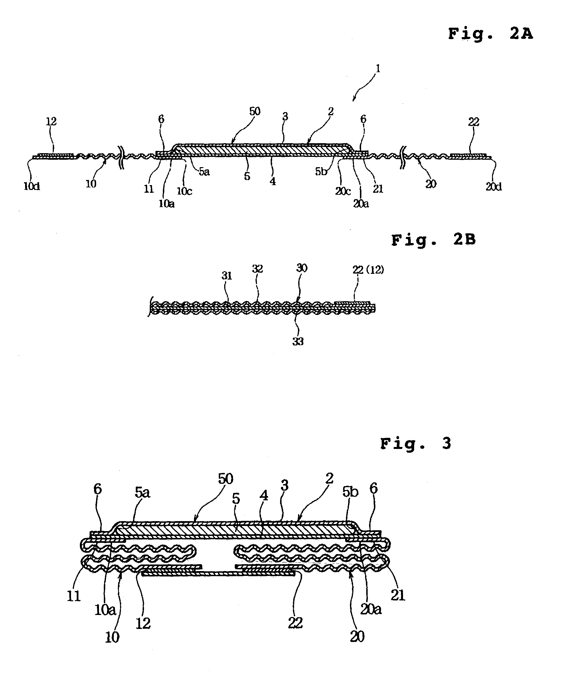 Absorbent article with front and rear supporting members