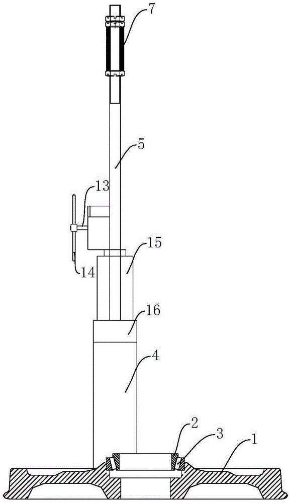 Electric full-suspension wheel set force-transfer pin disassembling device