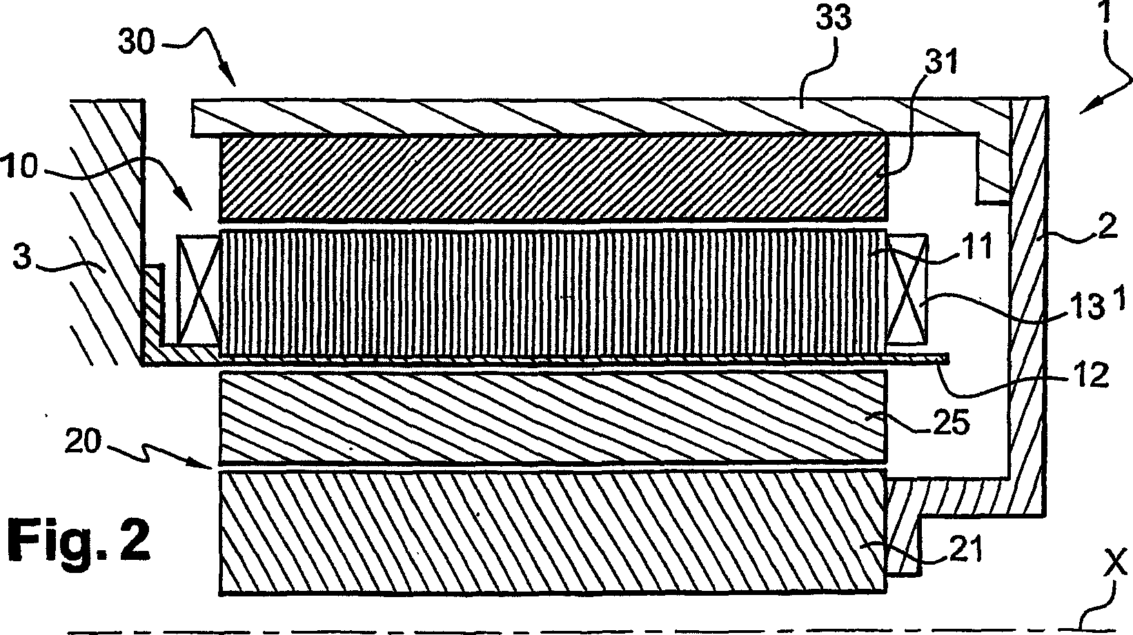 Rotary electric machine comprising a stator and two rotors