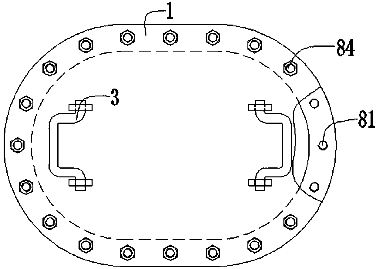 Equipment base and manhole cover combining device convenient to disassemble and inspect