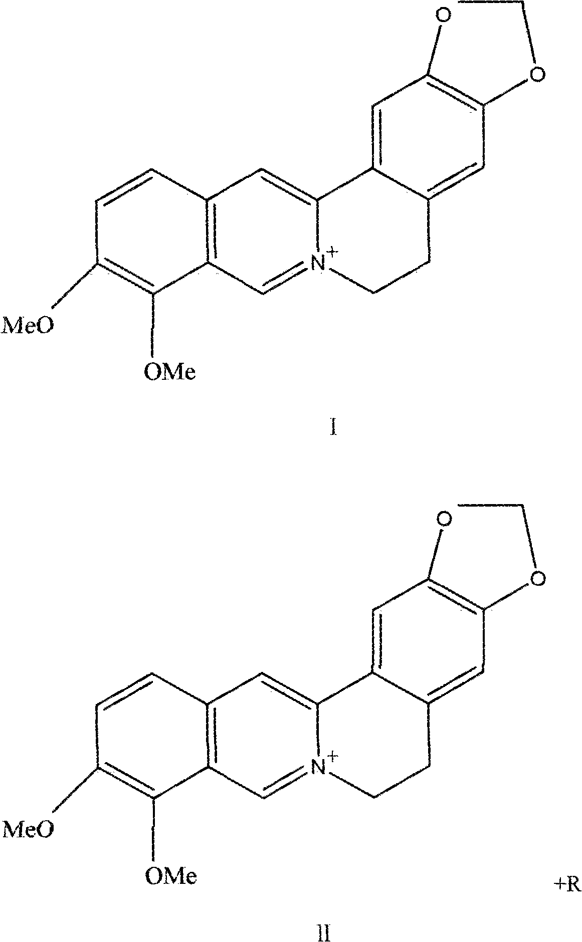 Novel preparation method of palmatine