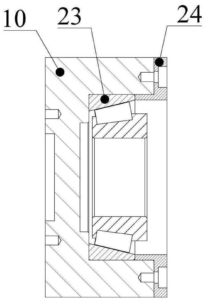 Device and method for testing axial bearing performance of heavy-load planetary threaded roller bearing