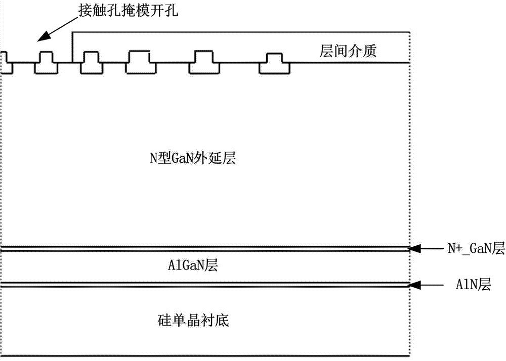 Manufacturing method of vertical device with GaN epitaxial layer growing on silicon substrate