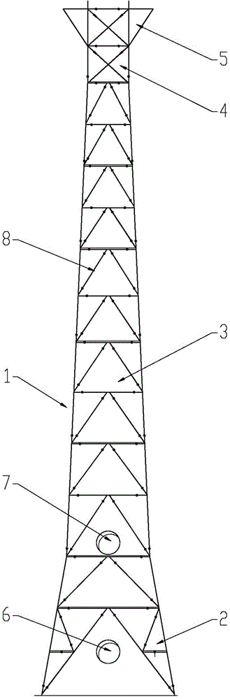 Blast furnace gas diffusing tower