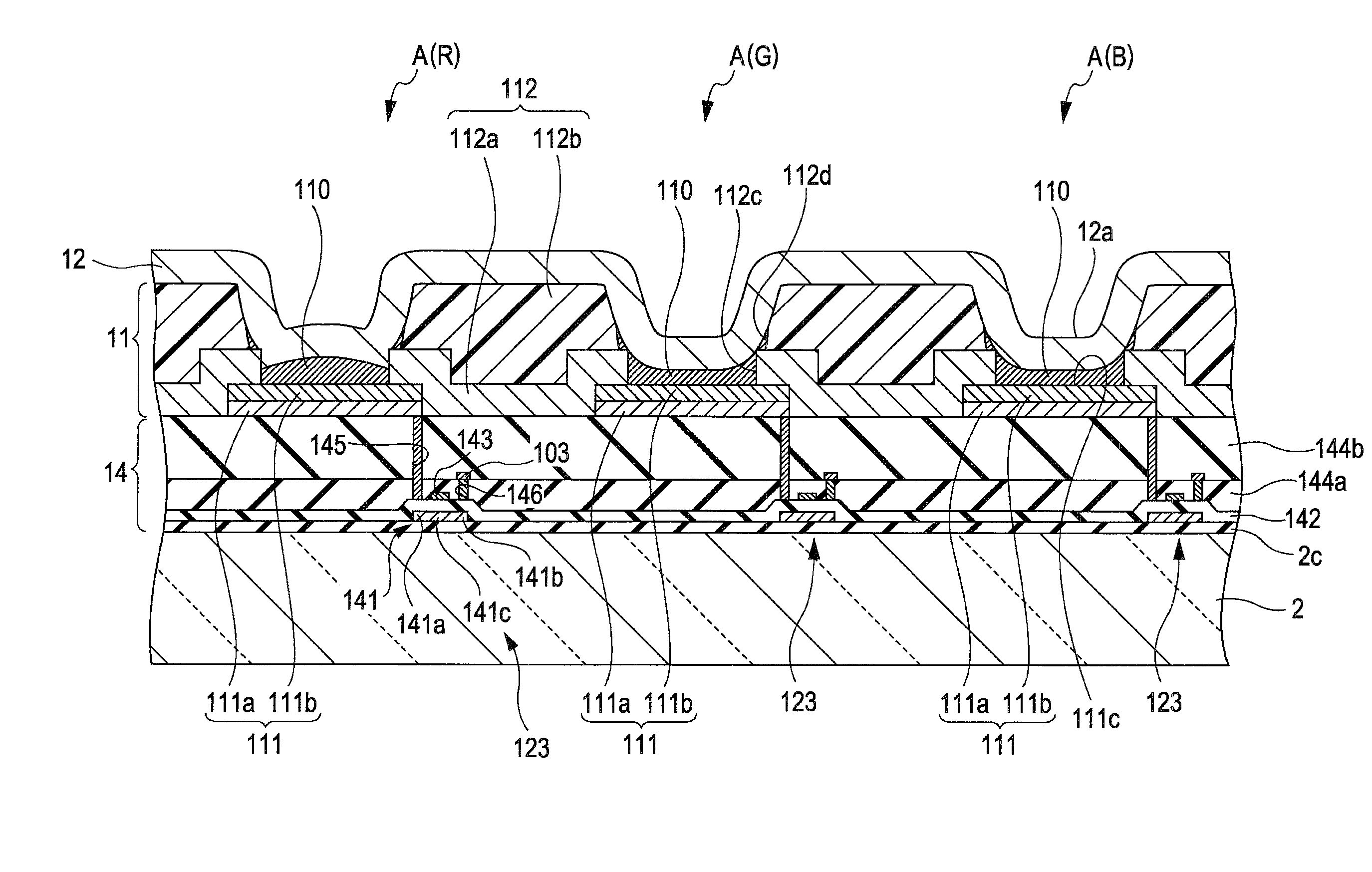 Organic el device and electronic apparatus