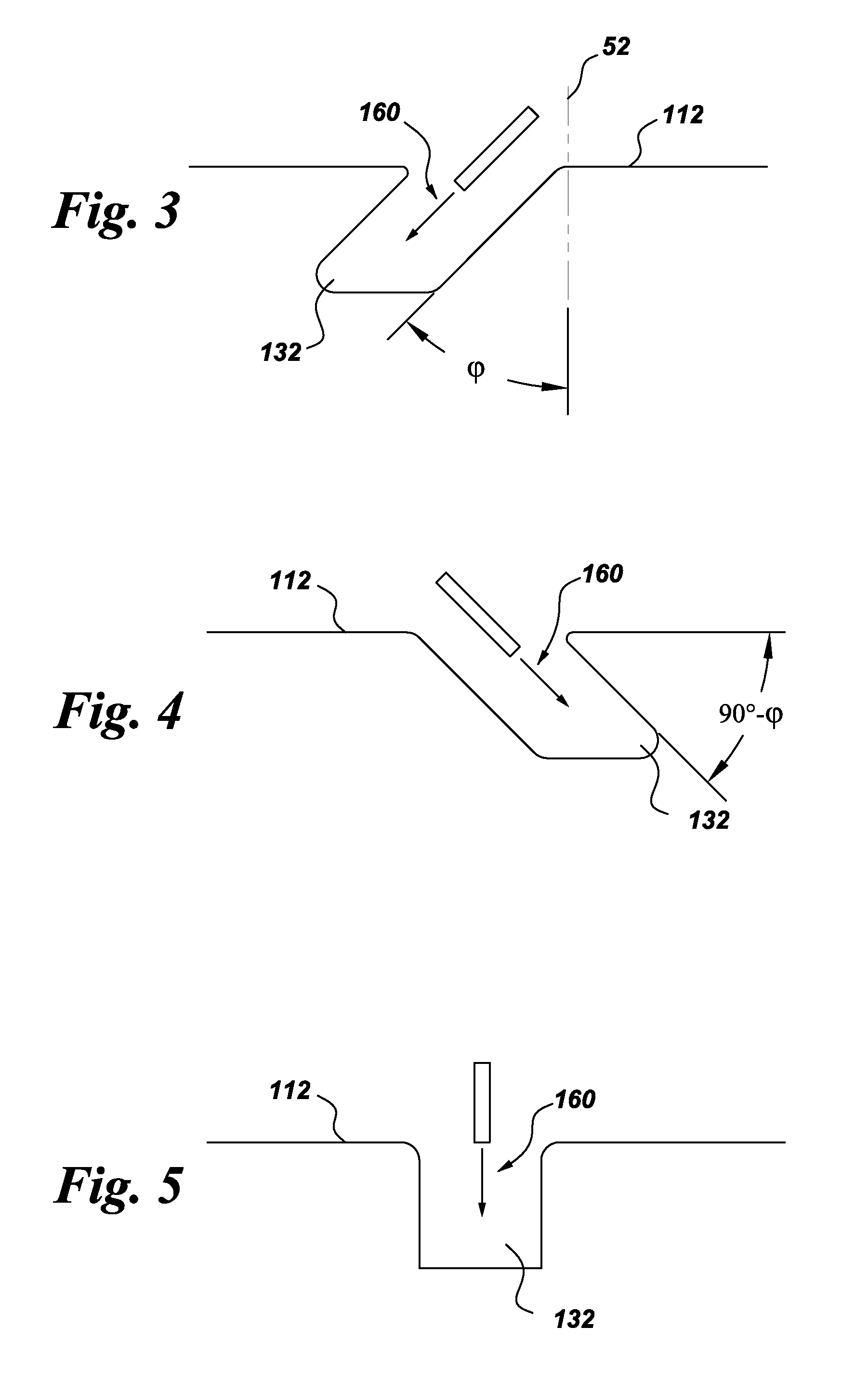 Components with re-entrant shaped cooling channels and methods of manufacture