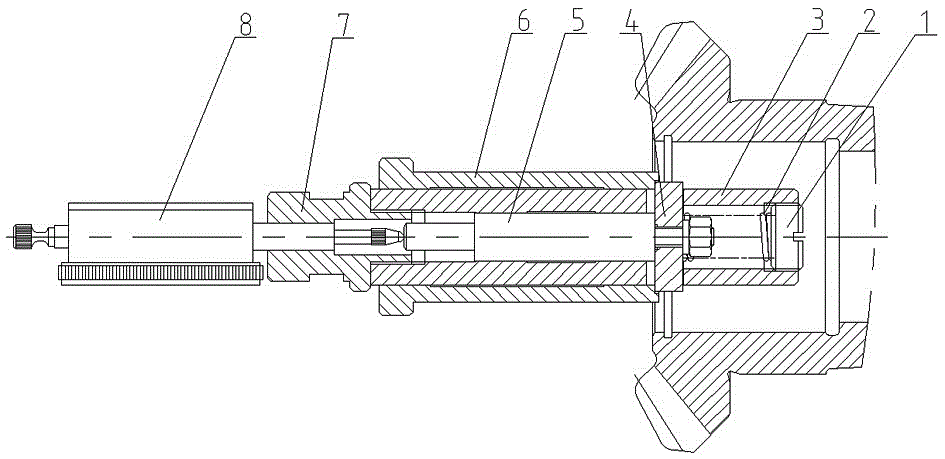 Mechanical part hole inner ring groove width dimension quantitative measurement device