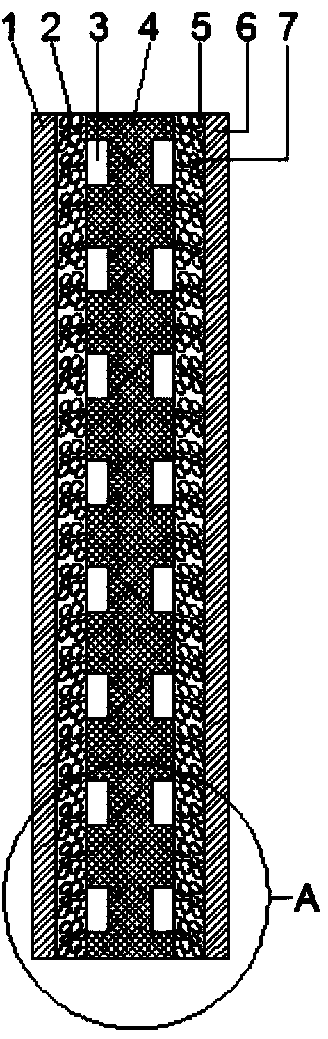 Double-sided groove type surface solidification layer foam structure