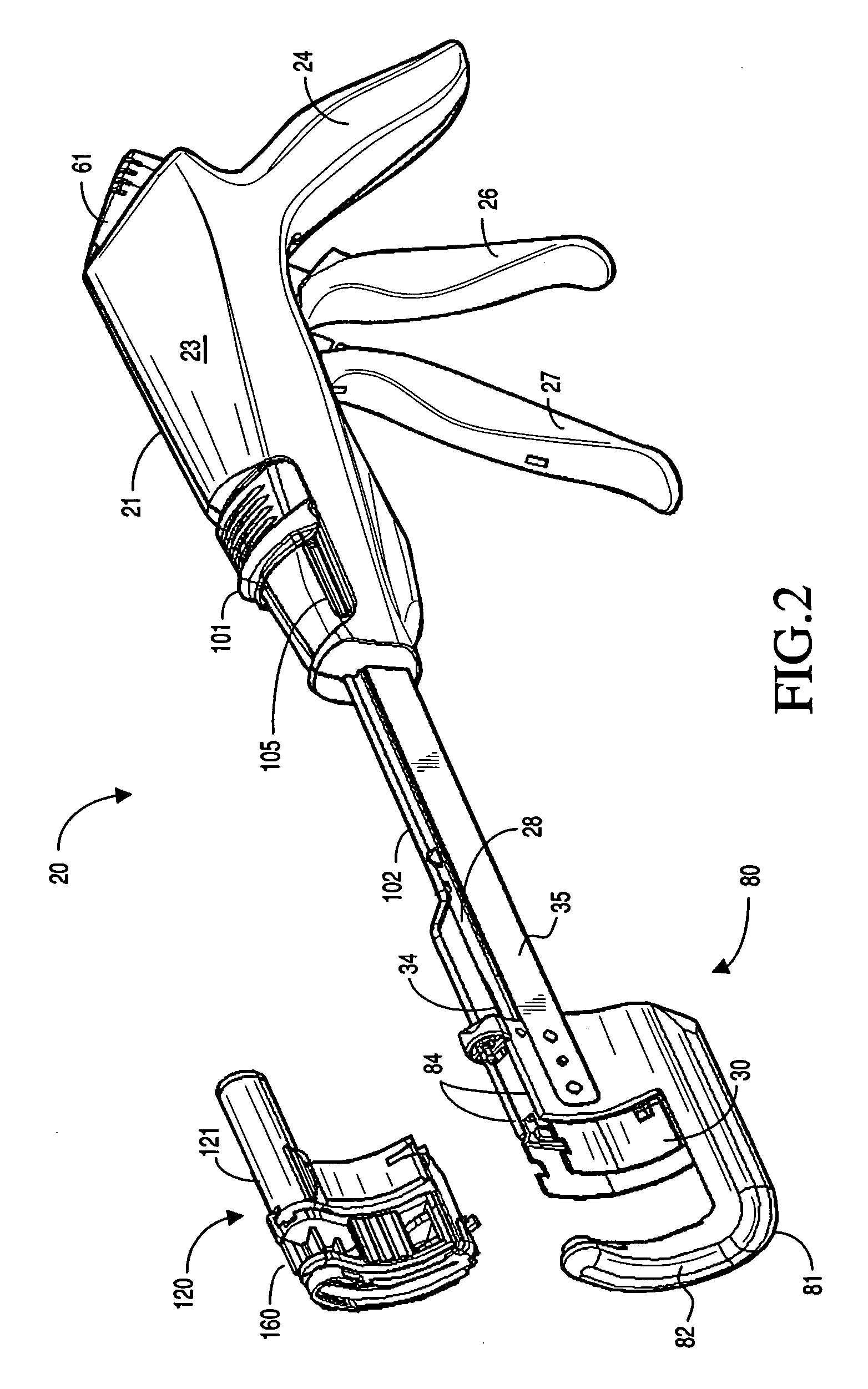 Curved cutter stapler with aligned tissue retention feature