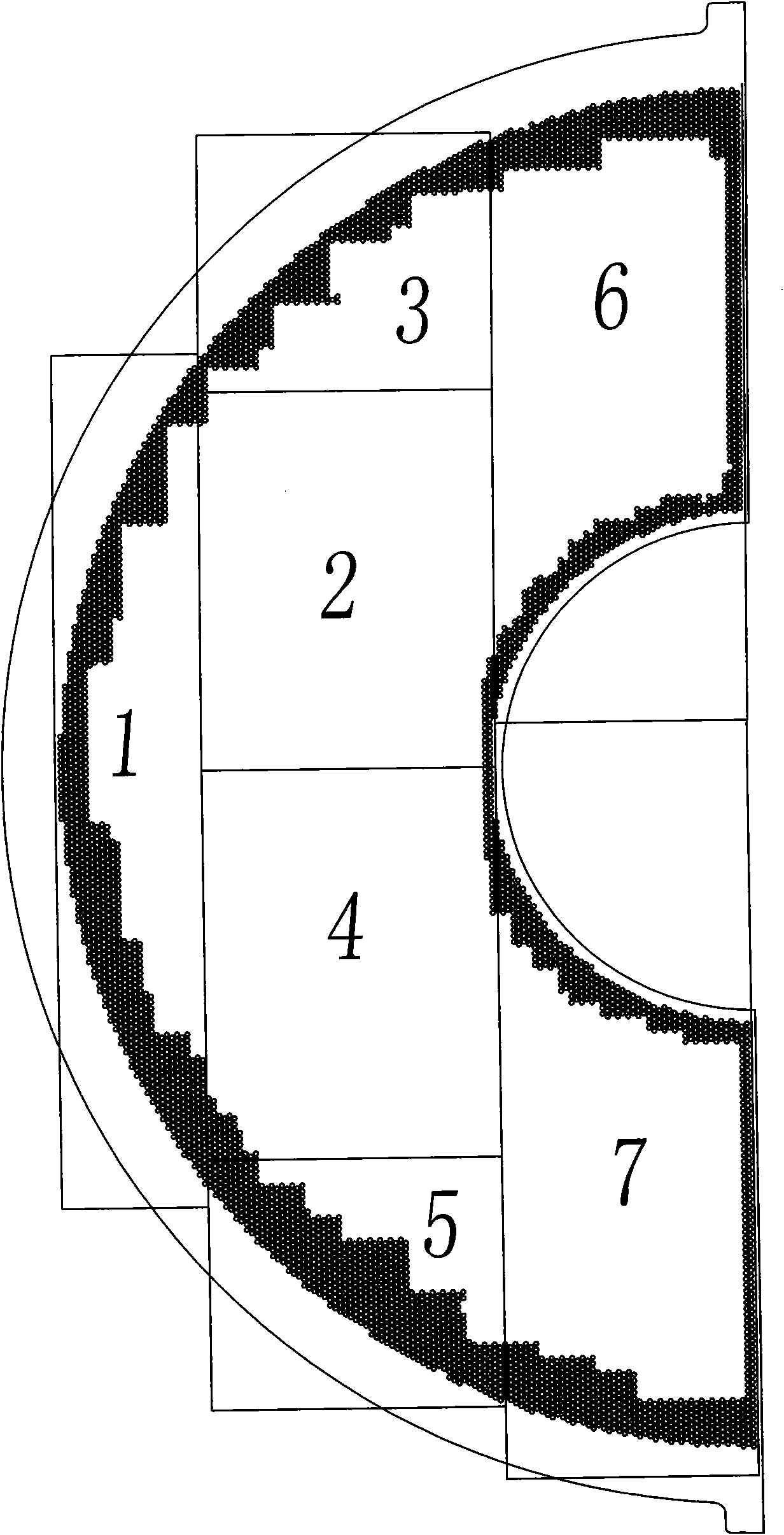 Punching method for high-density stainless steel mesh plate