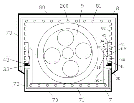 Cable provided with heat shield with heat dissipation holes and wear-resisting layers