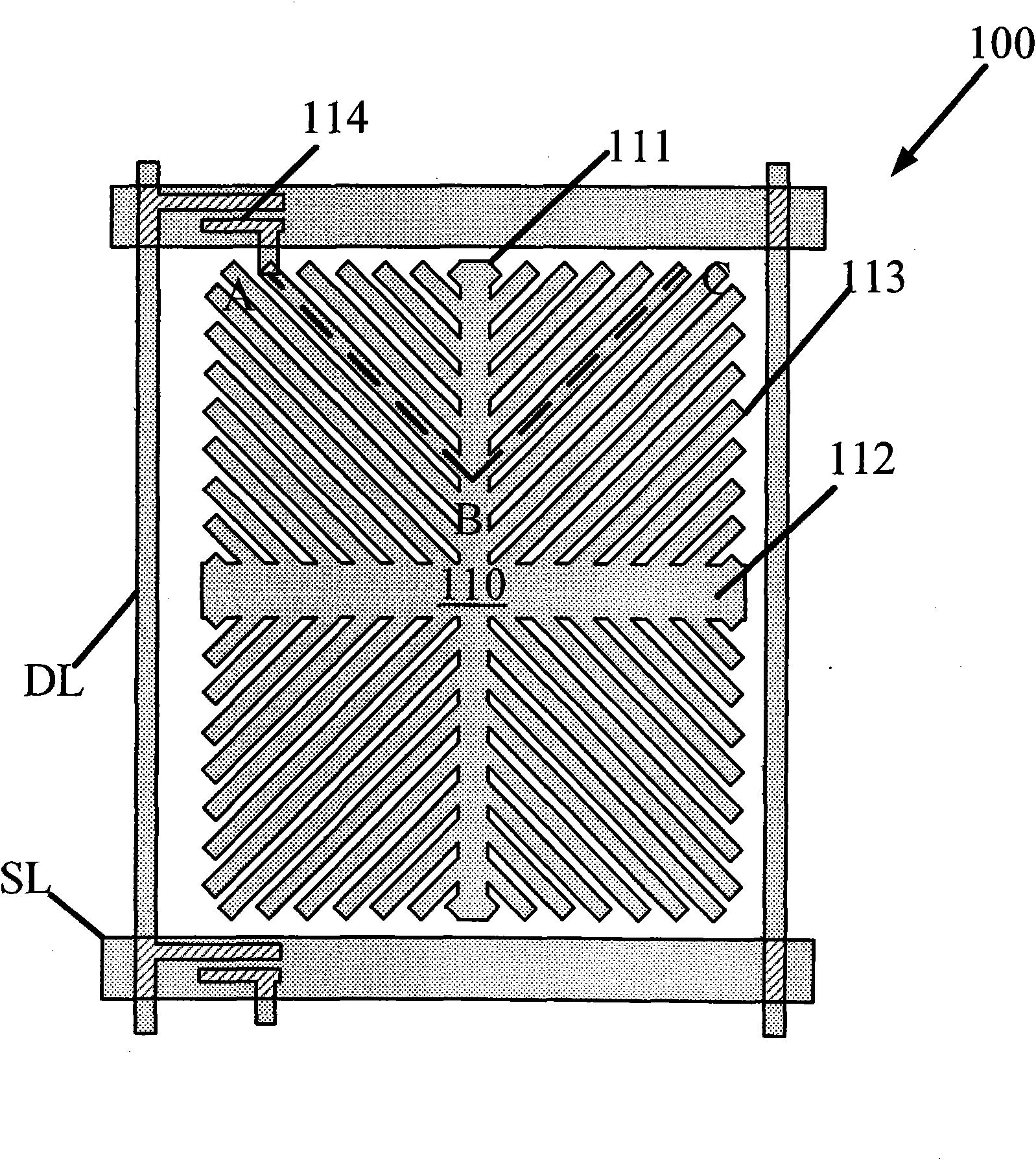 Pixel electrode and relevant liquid crystal display panel thereof