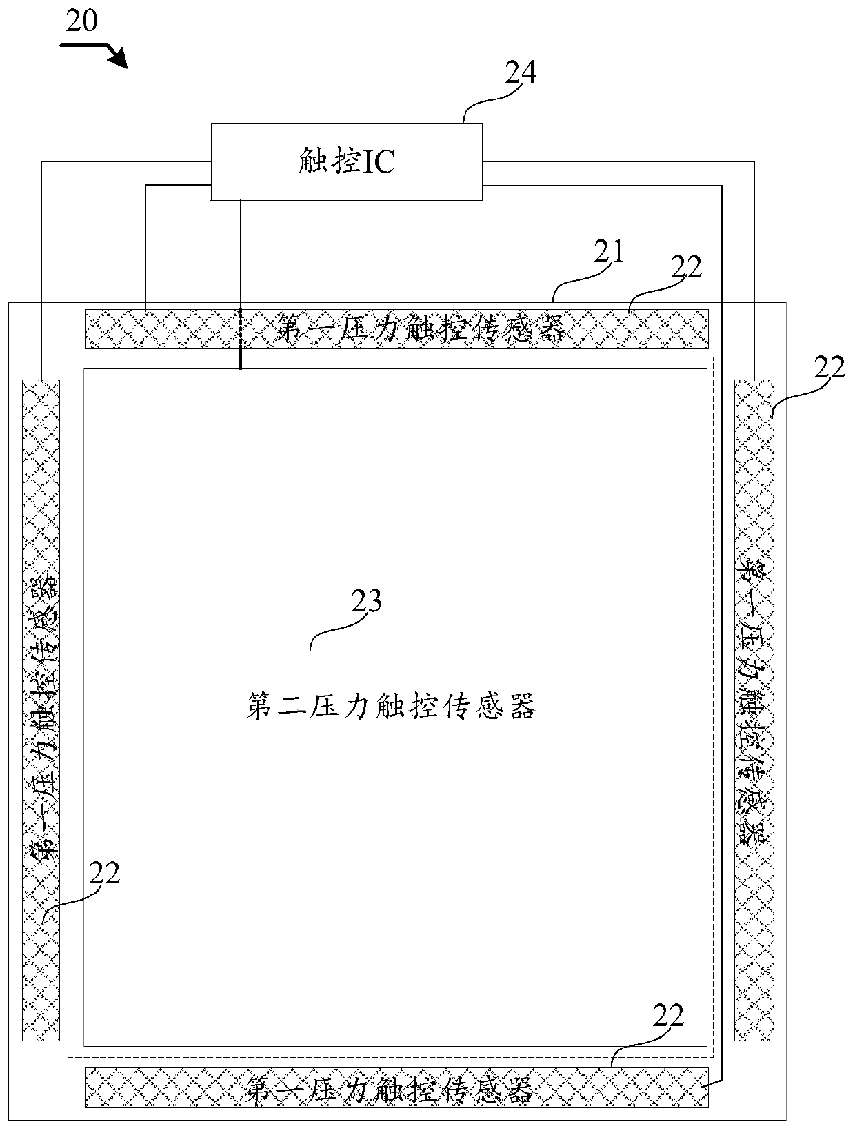 Touch module, electronic device and pressure calibration method