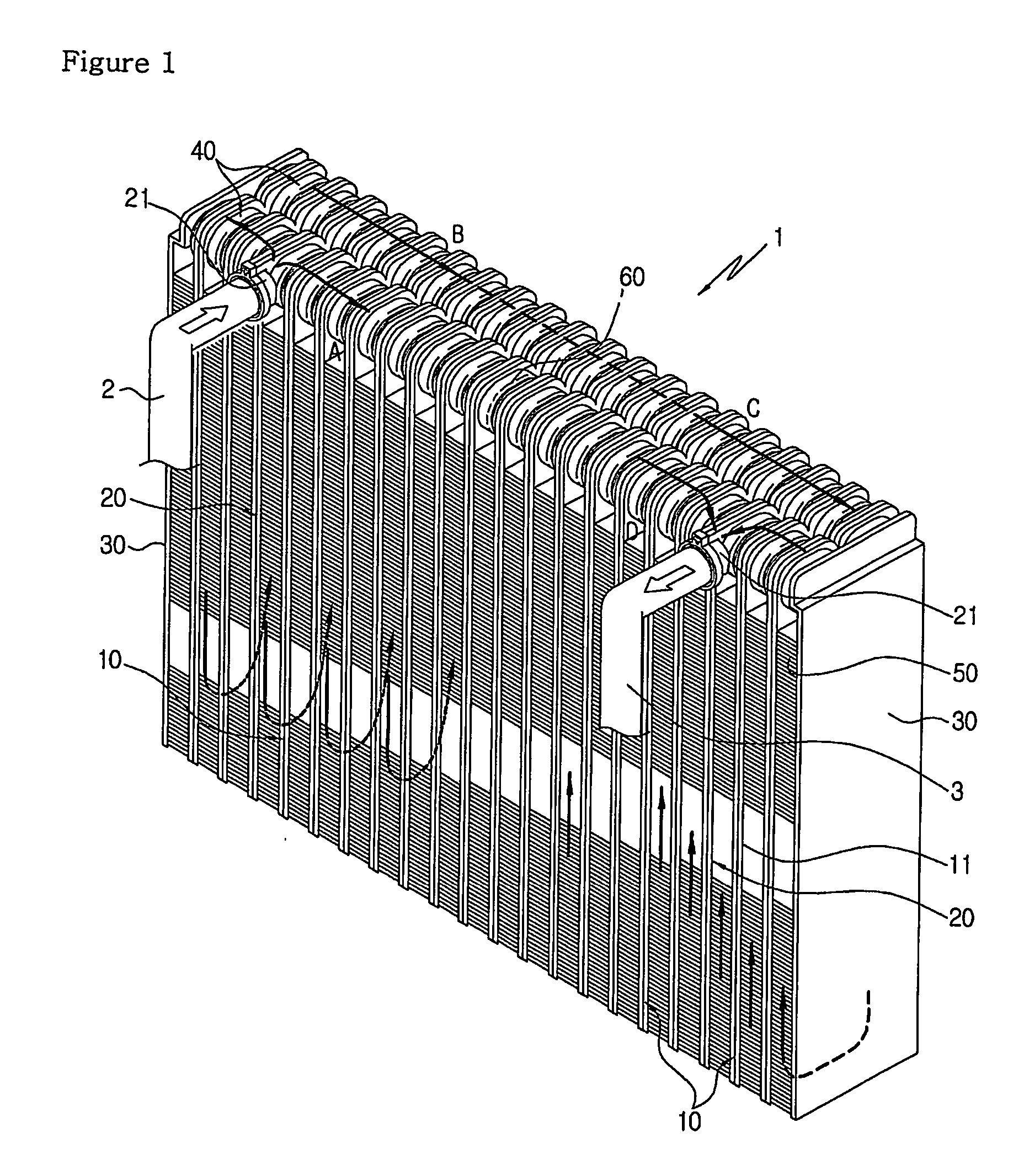 Plate for heat exchanger